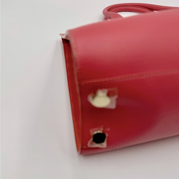 Auth Jimmy Choo Large Pink Leather Suede Sides 2way Riley Tote Crossbody Bag - Picture 11 of 16